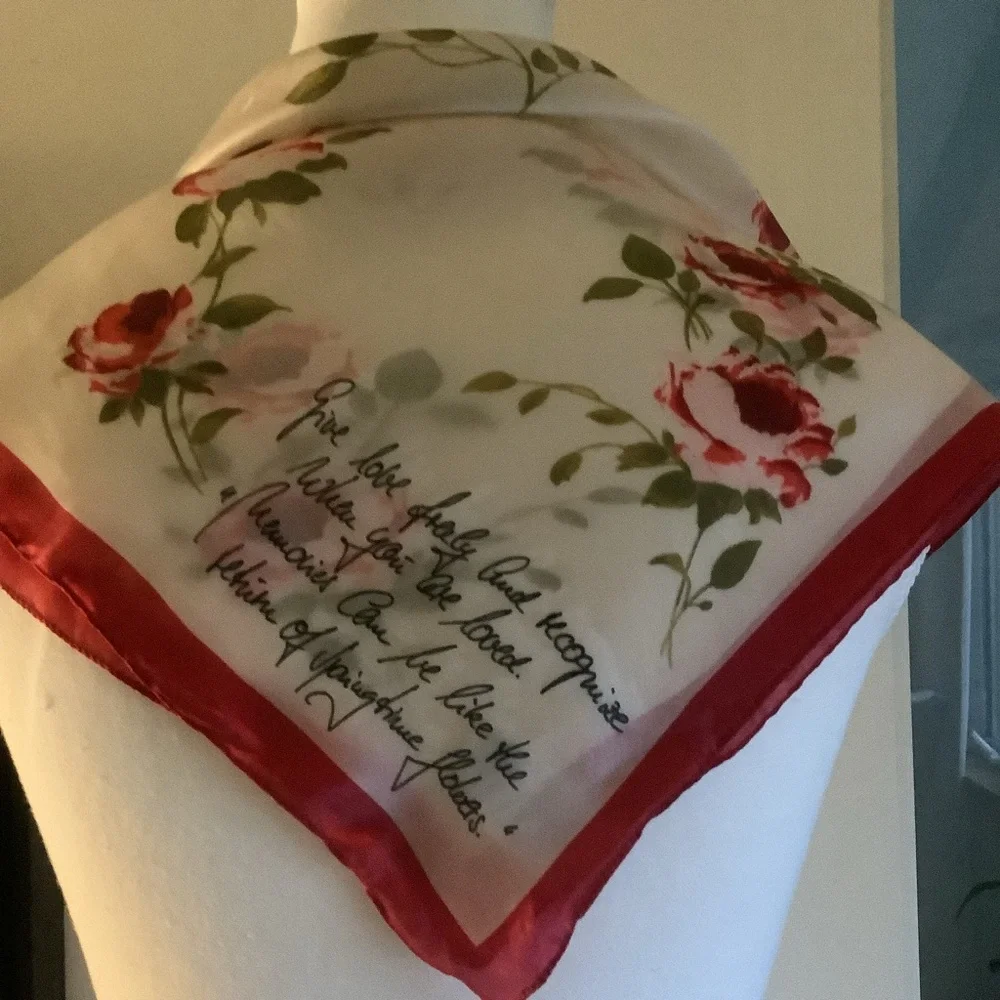 Two Vintage Floral Scarves